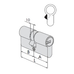 CISA logo line με 3 κλειδιά